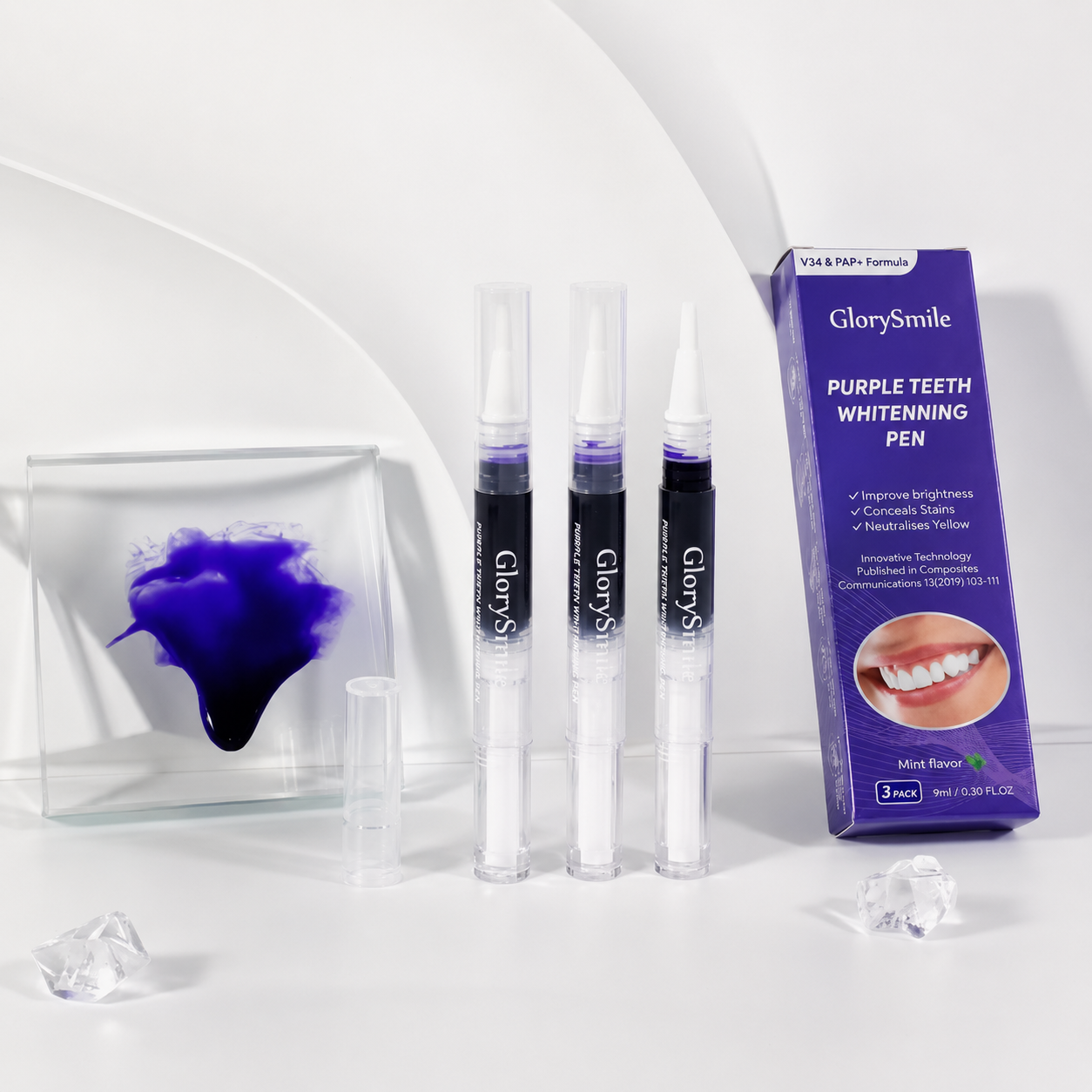 3 Pack Purple Whitening Pen Kit