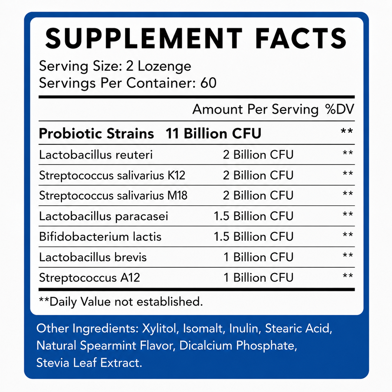 TervaLabs Oral Probiotic Lozenges